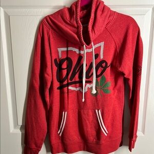 Ohio State funnel neck Long Sleeve Hoodie